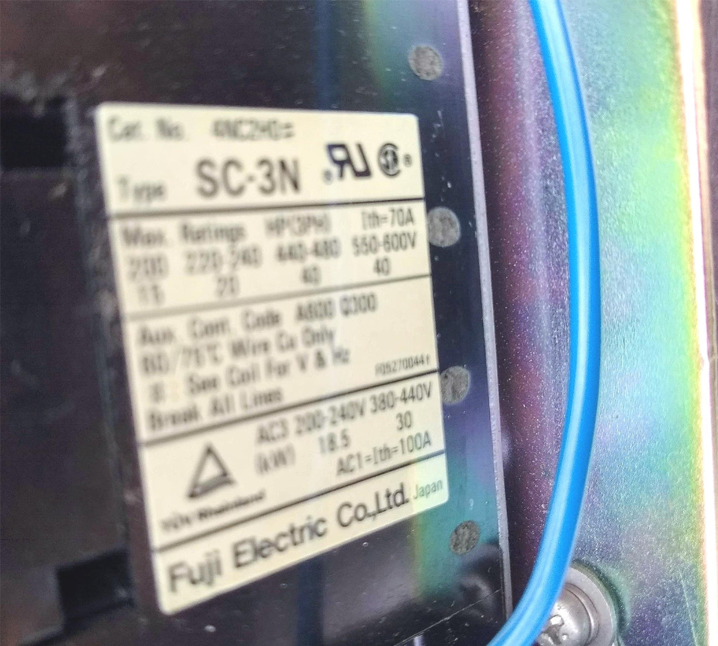 FUJI ELECTRIC SC-3N MAGNETIC CONTACTOR & STARTER FREE SHIPPING