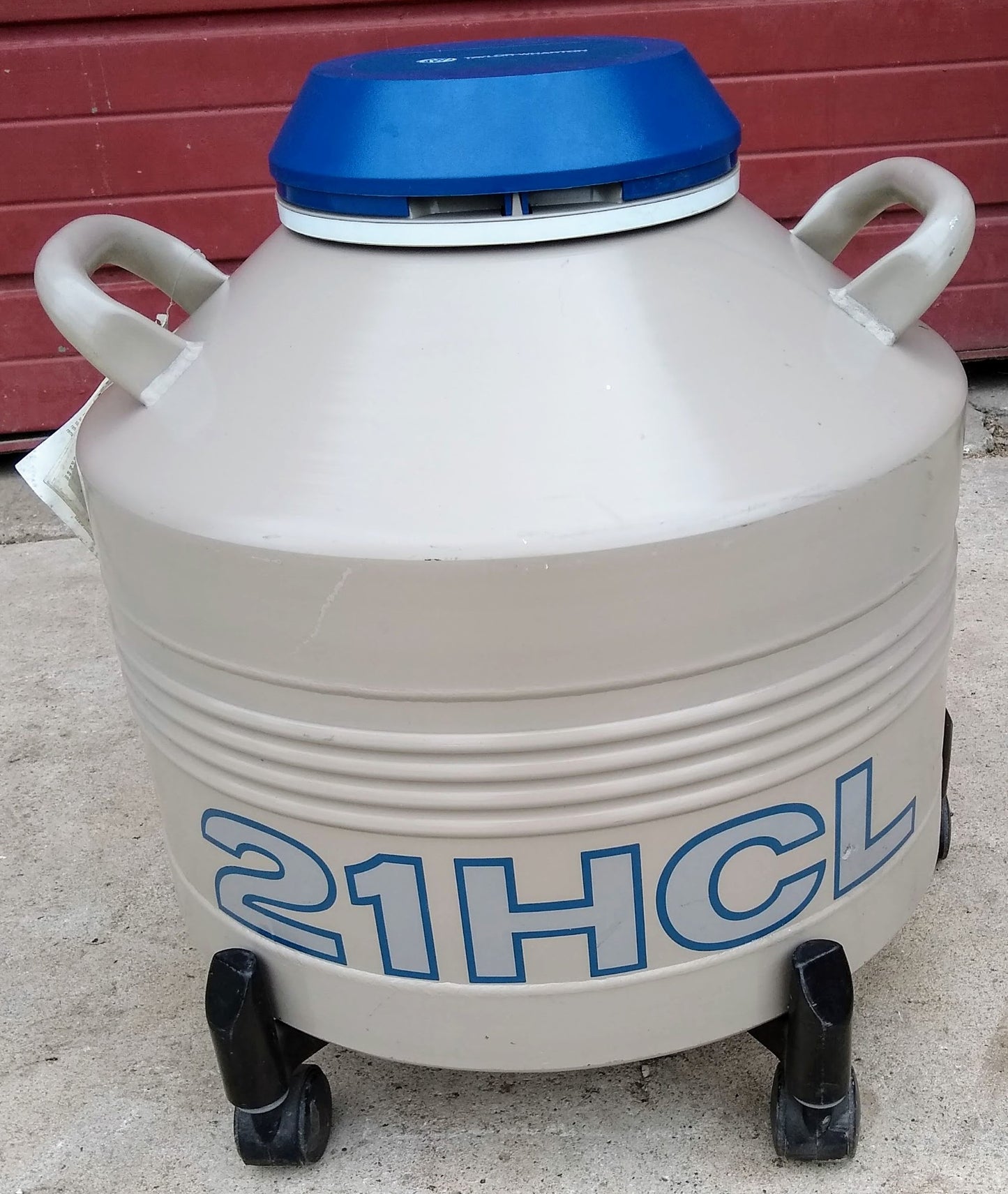 TAYLOR WHARTON 21HCL 21Liter CRYOGENIC TANK 9 INSERTS DEWAR WHEEL DOLLY FREESHIP