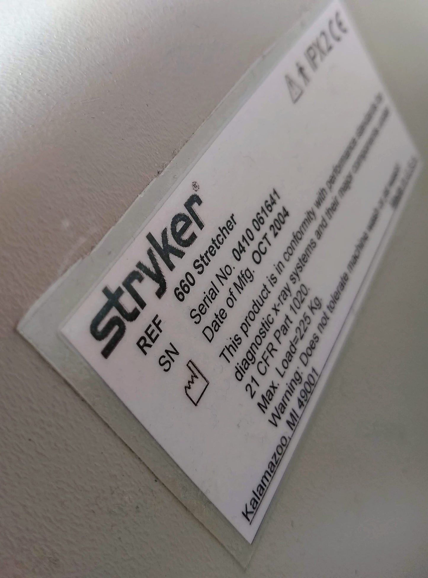 STRYKER 660 BIG WHEEL & PAD HOSPITAL EMERGENCY GURNEY BED STRETCHER FREE SHIP