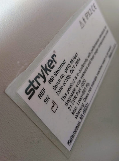 STRYKER 660 BIG WHEEL & PAD HOSPITAL EMERGENCY GURNEY BED STRETCHER FREE SHIP