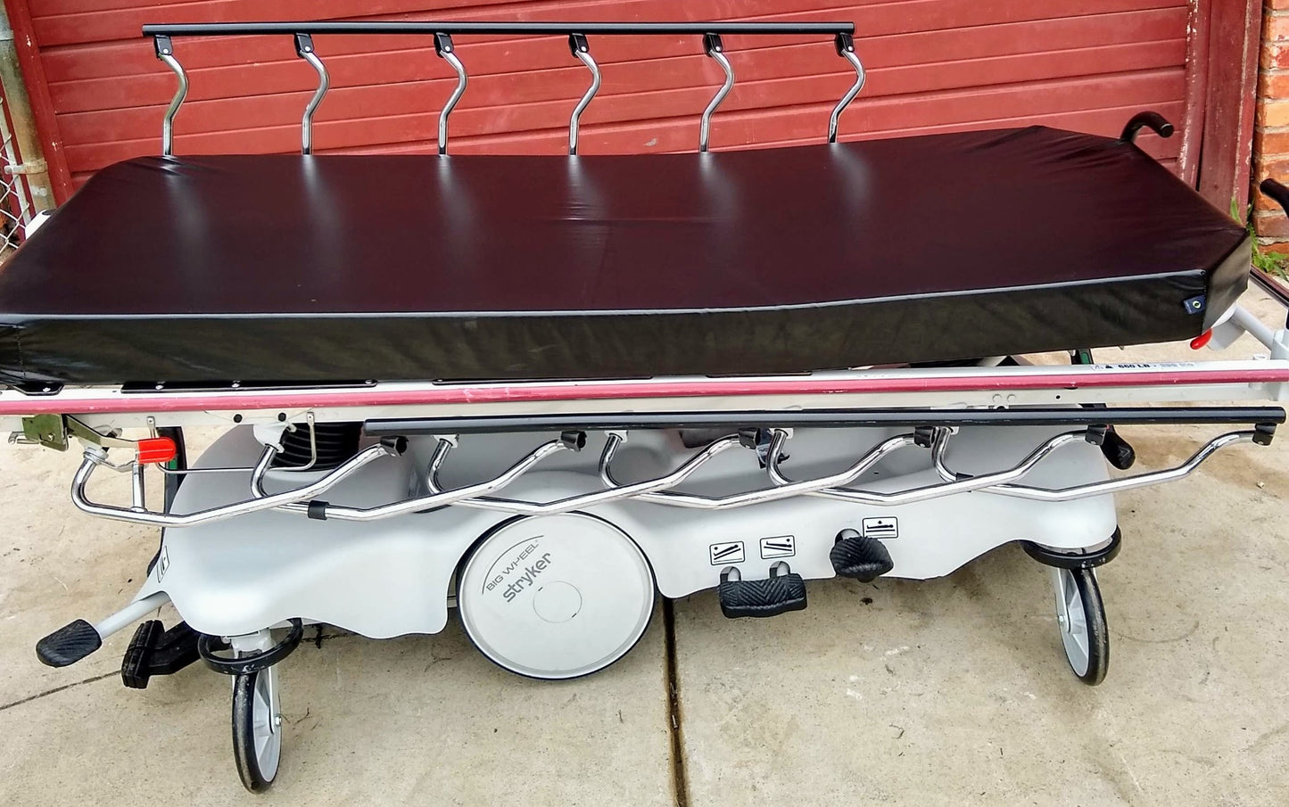STRYKER 660 BIG WHEEL & PAD HOSPITAL EMERGENCY GURNEY BED STRETCHER FREE SHIP