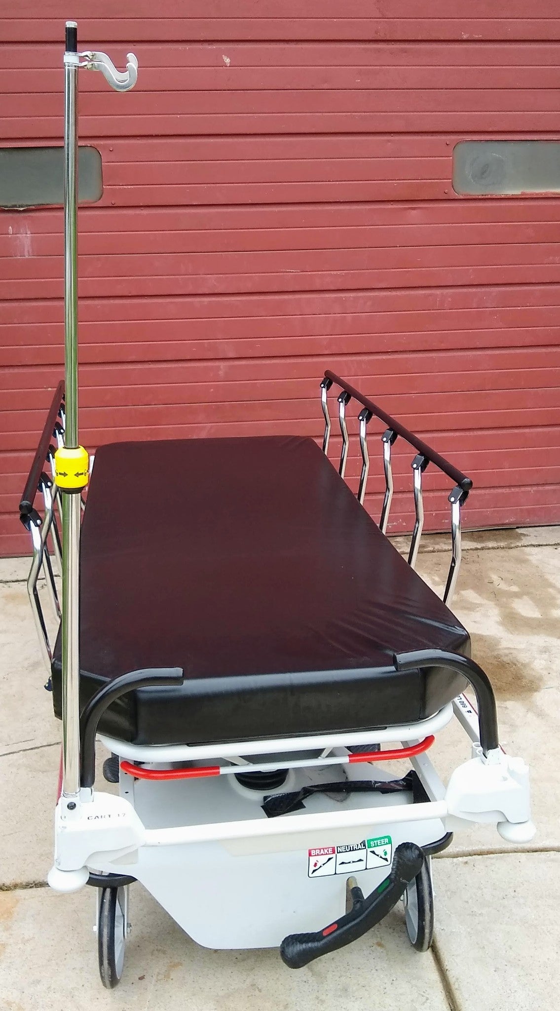 STRYKER 660 BIG WHEEL & PAD HOSPITAL EMERGENCY GURNEY BED STRETCHER FREE SHIP