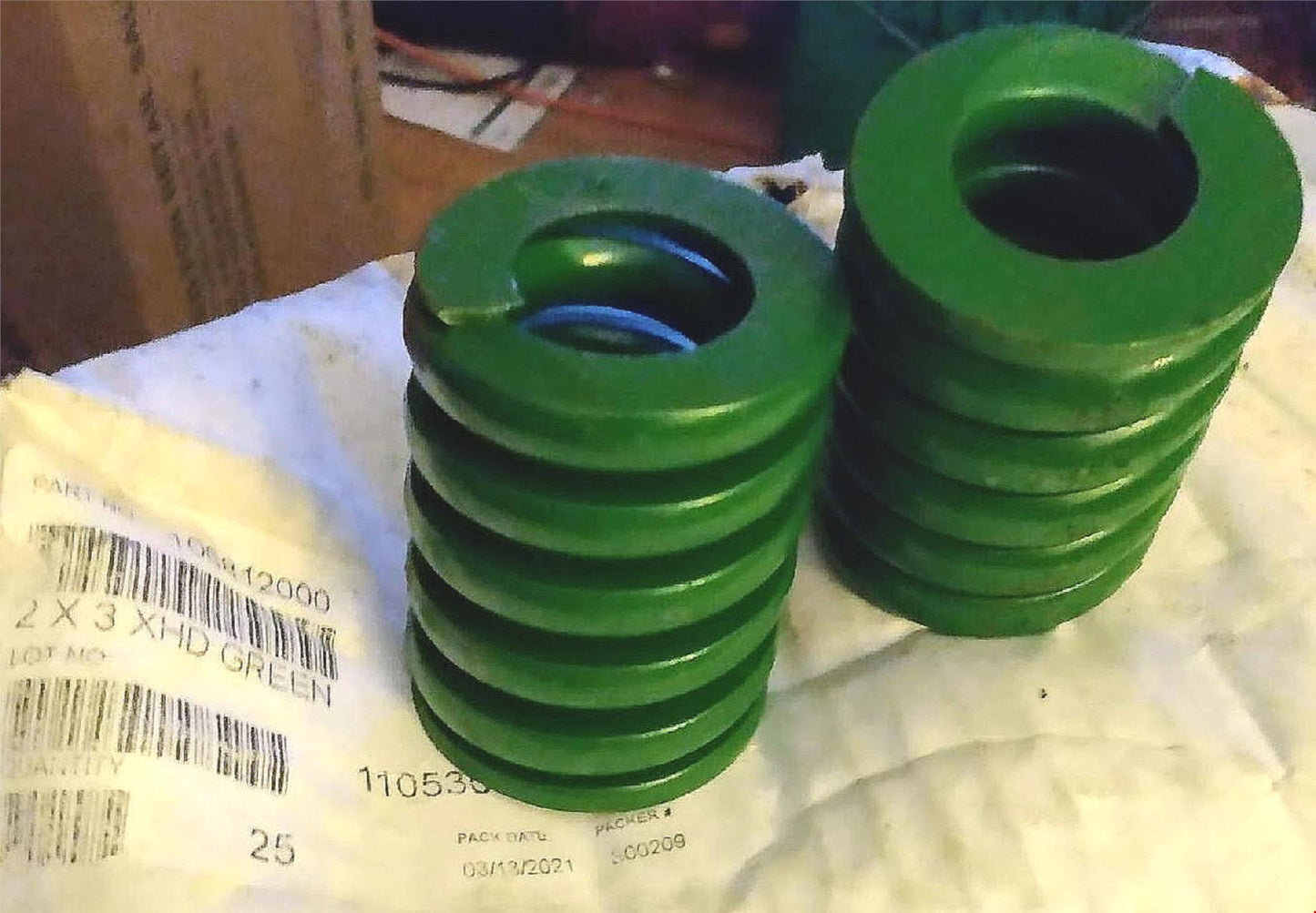 5 Units of RAYMOND 2 x 3" / 50 x 76mm GREEN SPRING COIL DIECO HX 71 FREESHIPPING