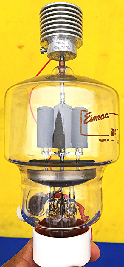 3 EIMAC 304 TL 6406 VACUUM TUBES & PIN TUBE SOCKET WORK PERFECT FREE SHIP
