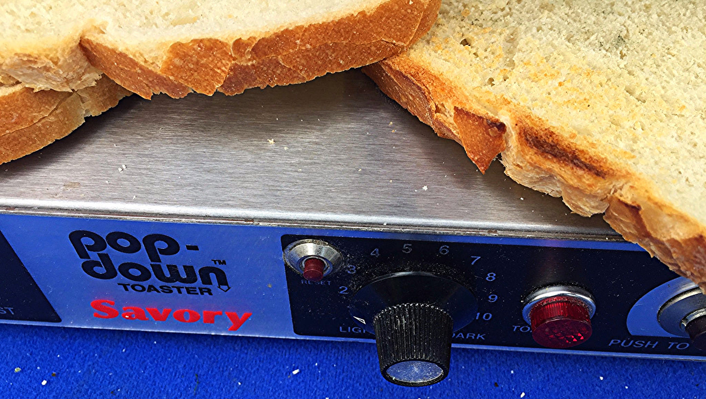 SAVORY POP DOWN COMMERCIAL BREAD TOASTER PD4 WATCH VIDEO FREE SHIP