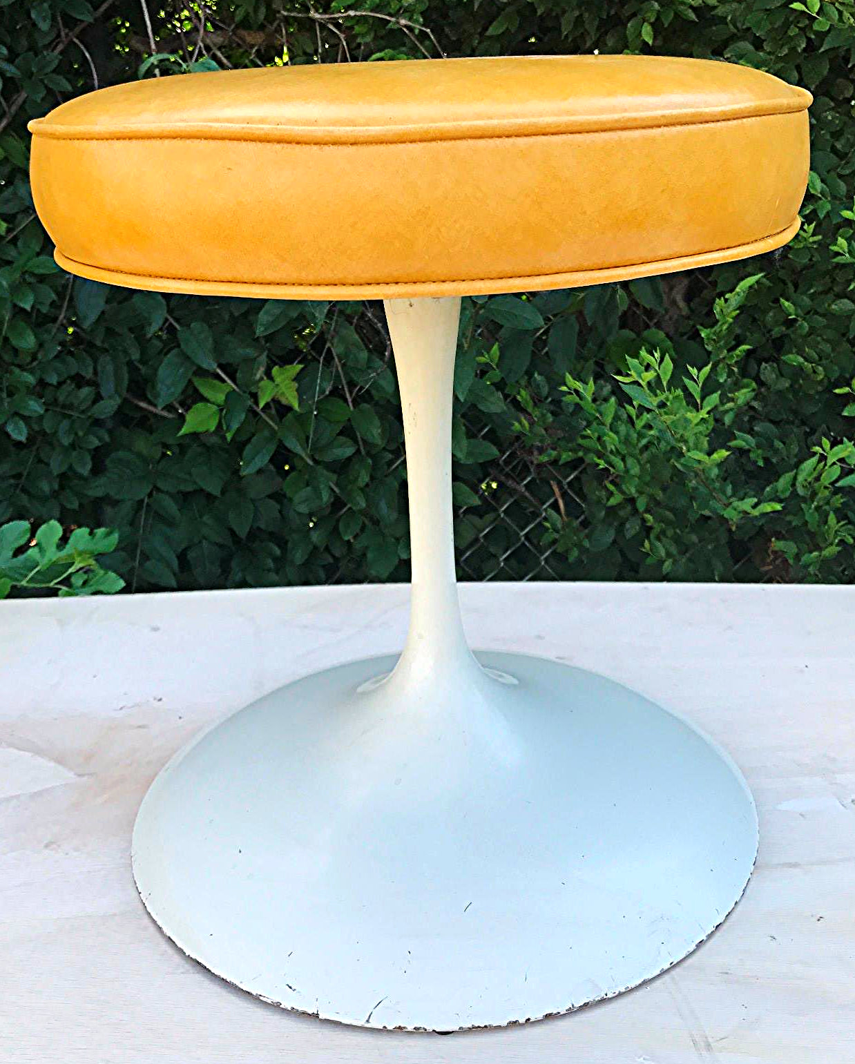 RARE SET of 4 MCM Eero Knoll Saarinen BR 51 K TULLIP SWIVEL STOOLS WATCH VIDEO