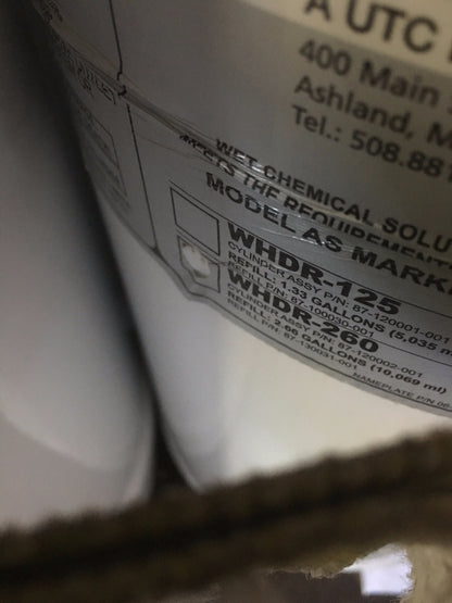 KIDDE WHDR WET CHEMICAL FIRE SYSTEM WHDR-260 WHDR-600 CYLINDER KITCHEN HOOD