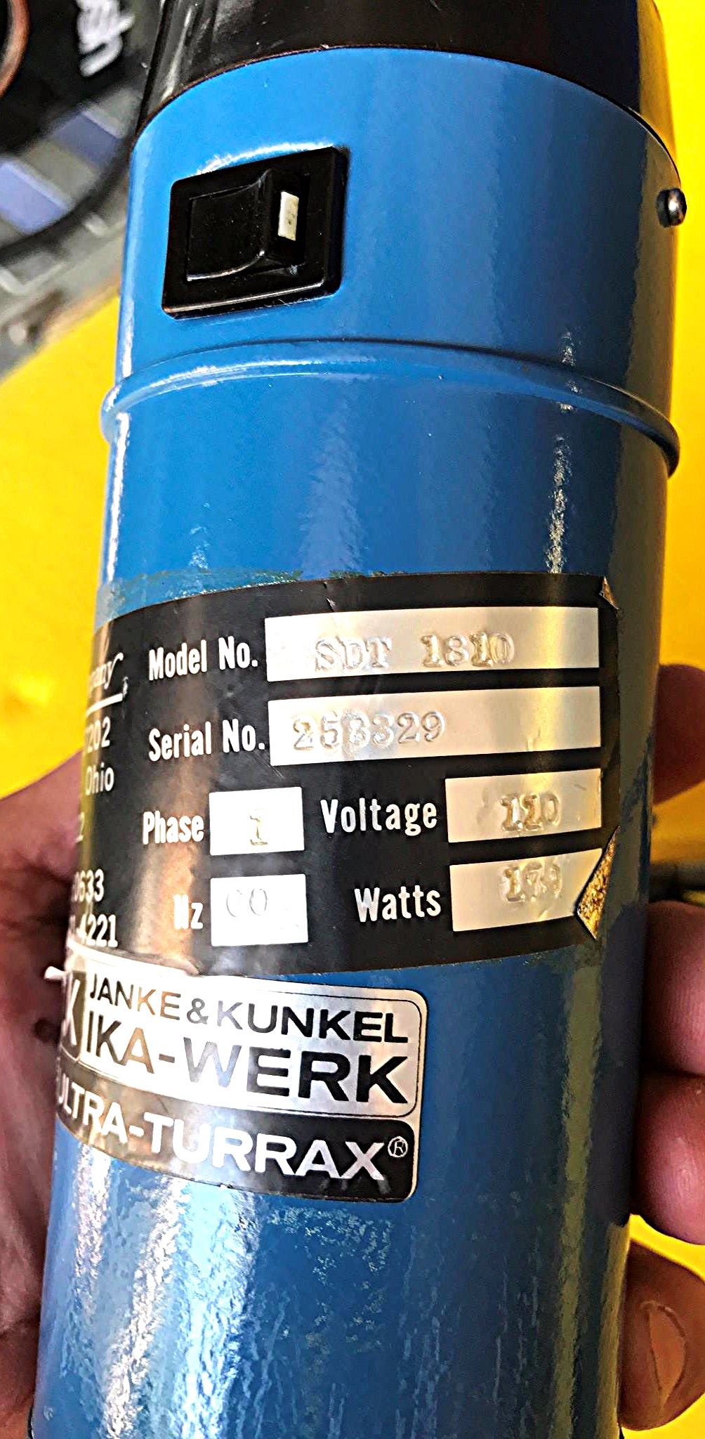 JANKE KUNKEL IKA WERK TURRAX SDT 1810 TEKMAR TISSUMIZER HOMOGENIZER WATCH VIDEO