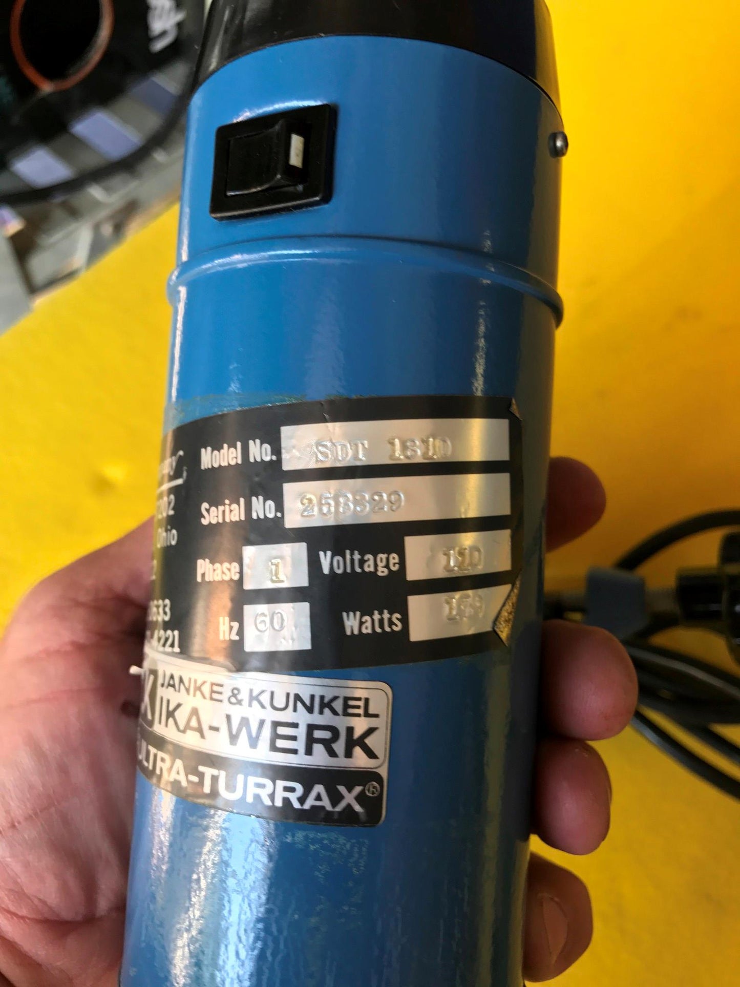 JANKE KUNKEL IKA WERK TURRAX SDT 1810 TEKMAR TISSUMIZER HOMOGENIZER WATCH VIDEO