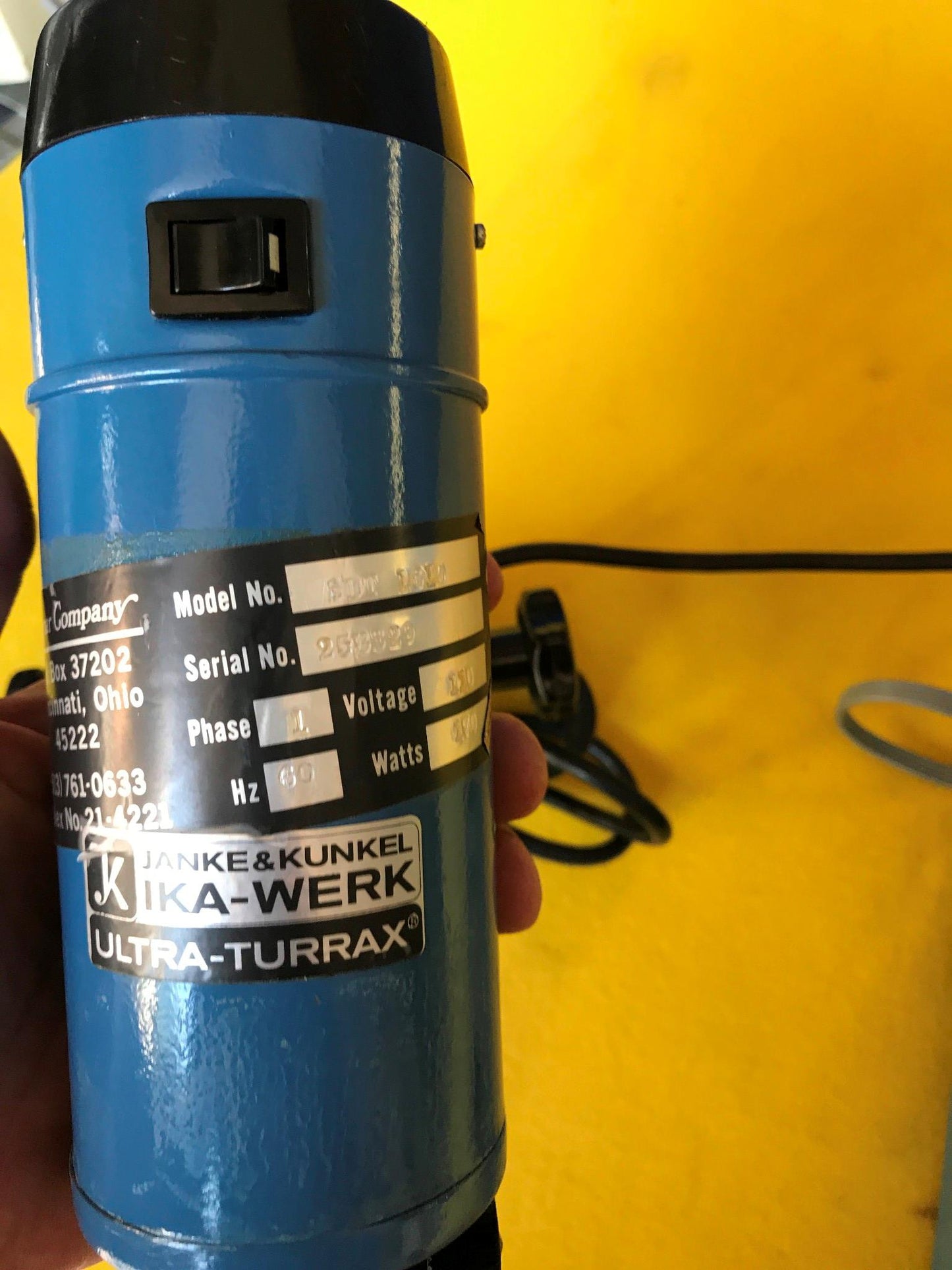 JANKE KUNKEL IKA WERK TURRAX SDT 1810 TEKMAR TISSUMIZER HOMOGENIZER WATCH VIDEO