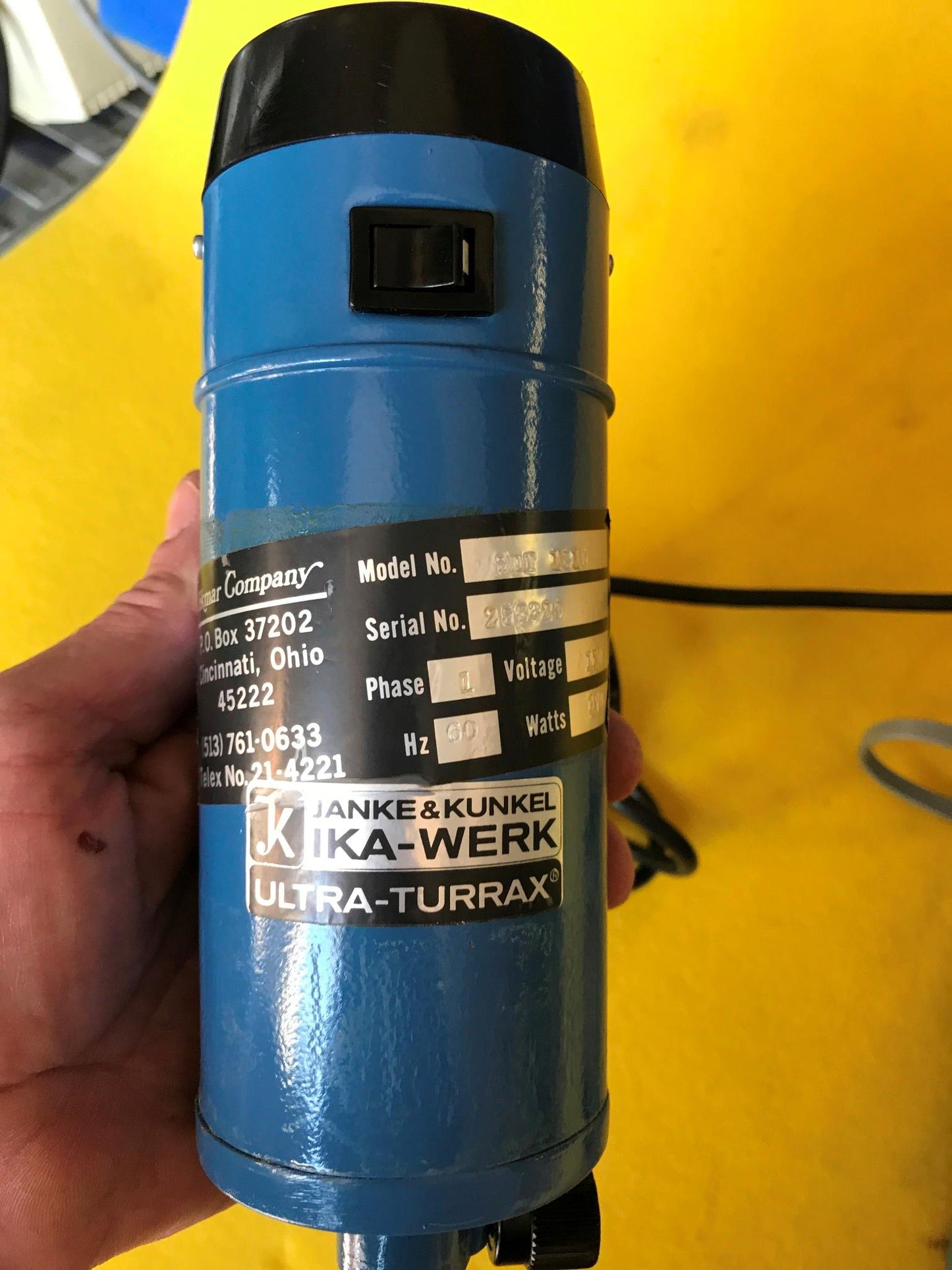 JANKE KUNKEL IKA WERK TURRAX SDT 1810 TEKMAR TISSUMIZER HOMOGENIZER WATCH VIDEO