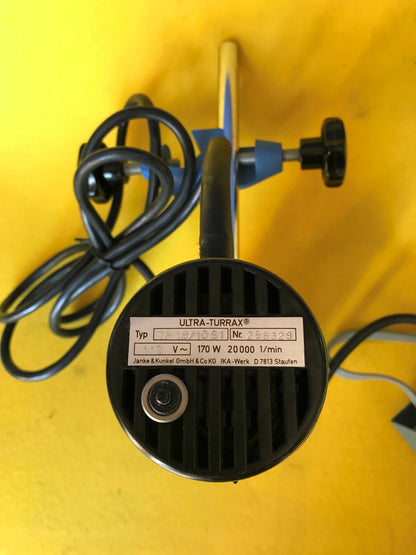 JANKE KUNKEL IKA WERK TURRAX SDT 1810 TEKMAR TISSUMIZER HOMOGENIZER WATCH VIDEO