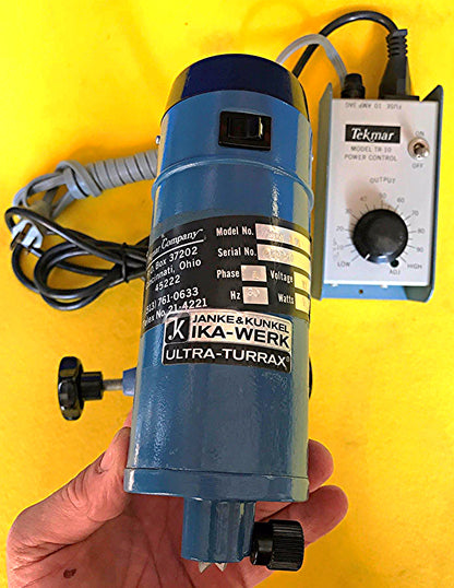 JANKE KUNKEL IKA WERK TURRAX SDT 1810 TEKMAR TISSUMIZER HOMOGENIZER WATCH VIDEO