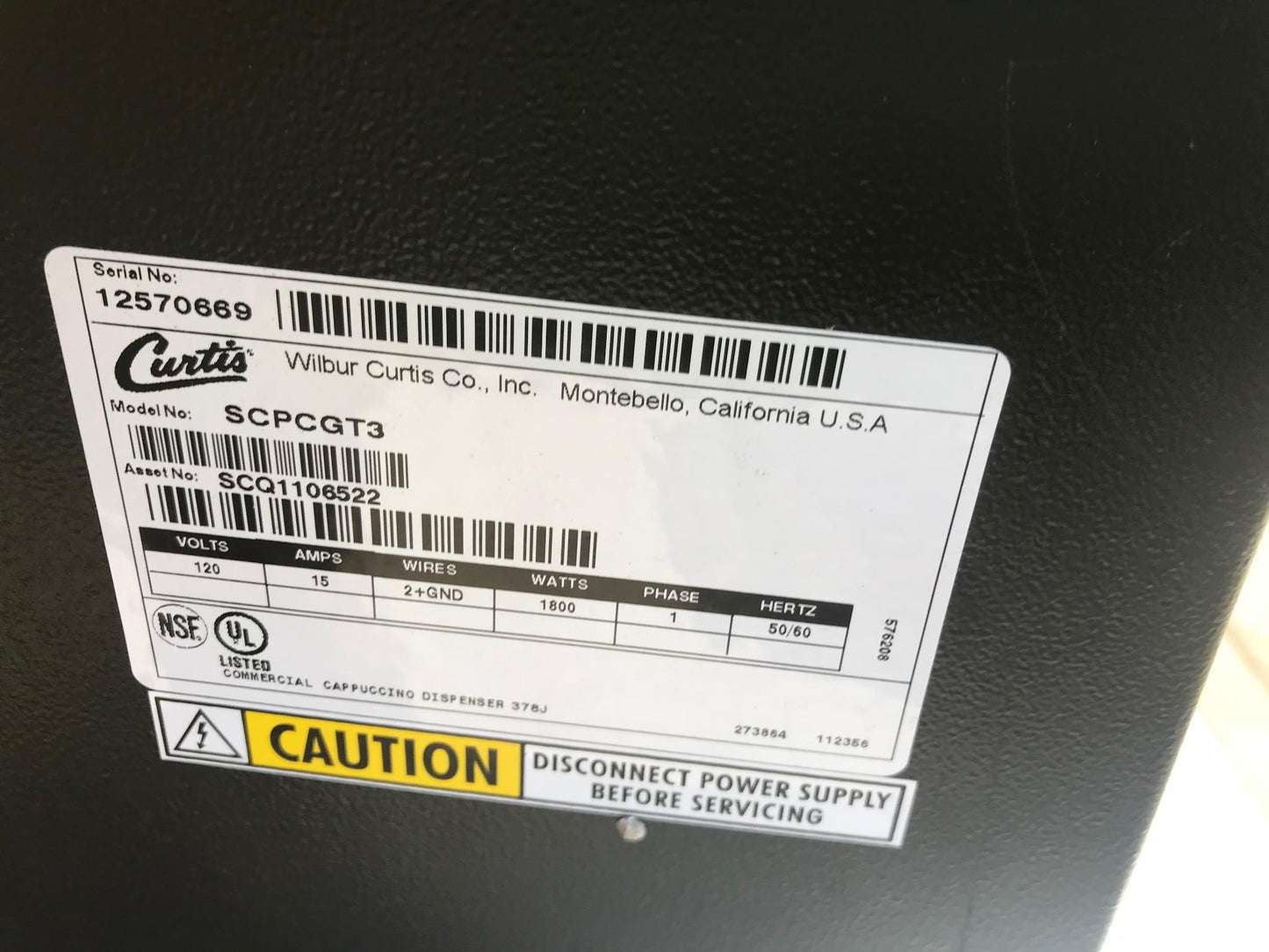 CURTIS SCPCQT3 3 STATION CAFE PRIMO COMMERCIAL CAPUCCINO MACHINE SYSTEM FREESHIP