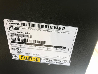 CURTIS SCPCQT3 3 STATION CAFE PRIMO COMMERCIAL CAPUCCINO MACHINE SYSTEM FREESHIP