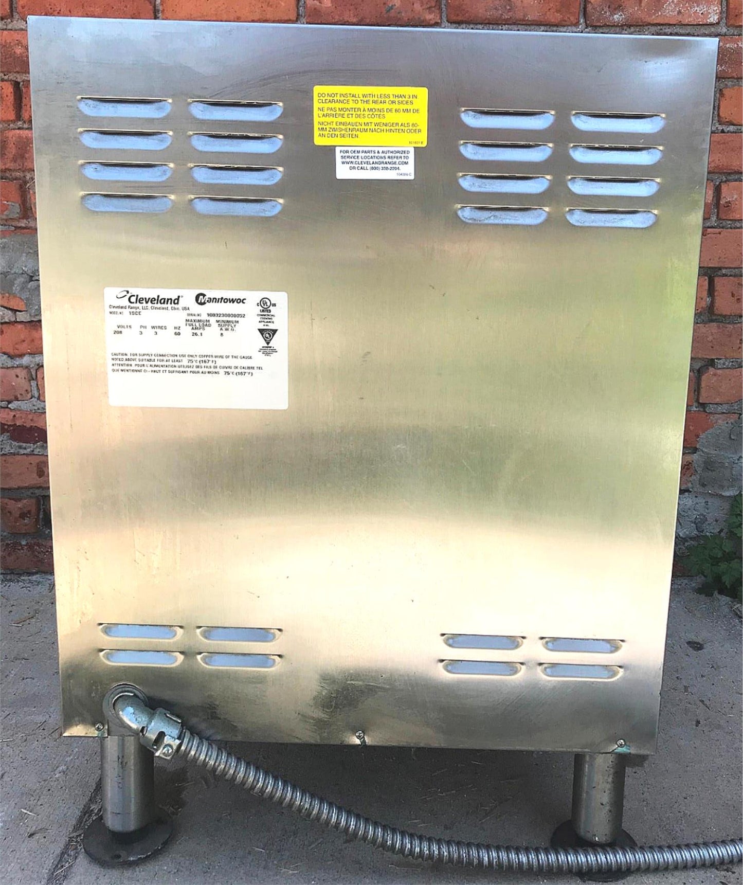 CLEVELAND 1SCE RESTAURANT KITCHEN STEAMER DIRECT STEAM 220Volt 3PHASE WATCHVIDEO