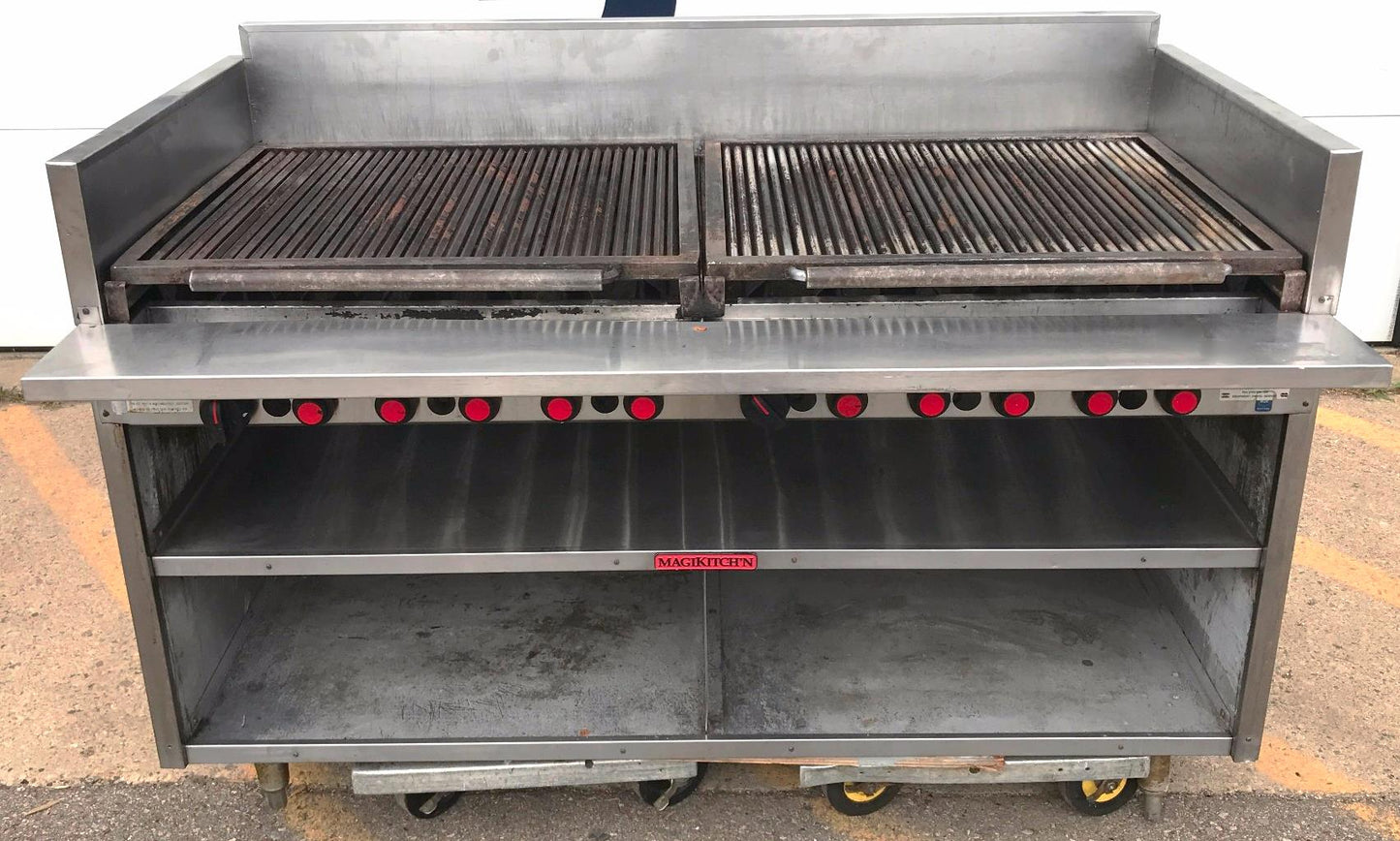 NATURAL GAS MAGIKITCH'N 60" FMRMB60 RADIANT CHARBROILER GRILL RESTAURANT FREESHI