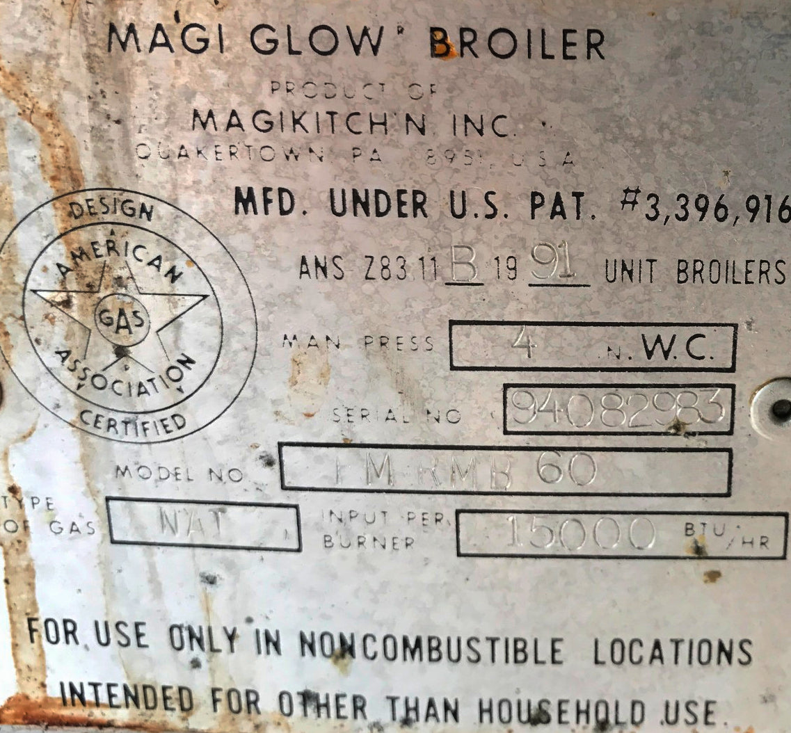 NATURAL GAS MAGIKITCH'N 60" FMRMB60 RADIANT CHARBROILER GRILL RESTAURANT FREESHI