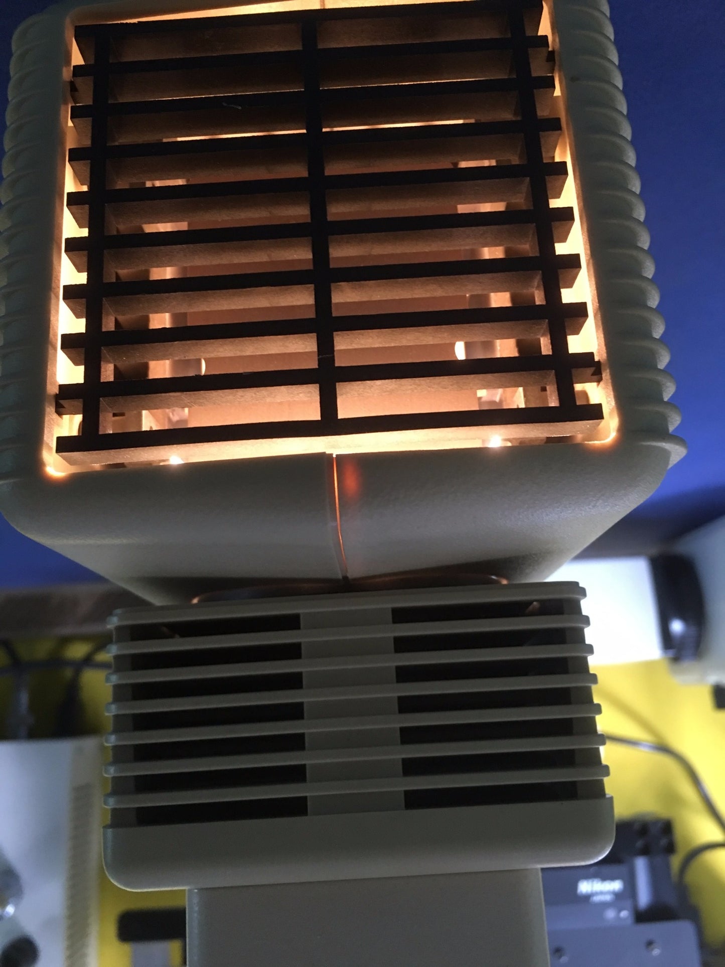 NIKON DIAPHOT 300 INVERTED PHASE CONTRAST FLUORESCENCE MICROSCOPE & POWER SUPPLY