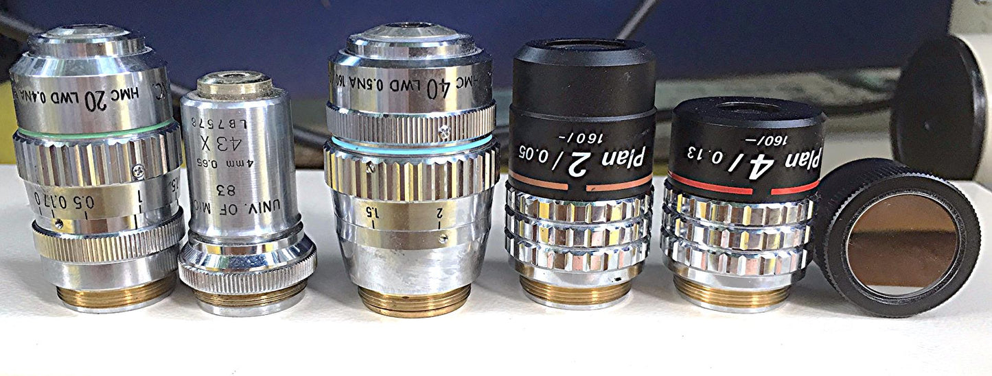 NIKON DIAPHOT 300 INVERTED PHASE CONTRAST FLUORESCENCE MICROSCOPE & POWER SUPPLY