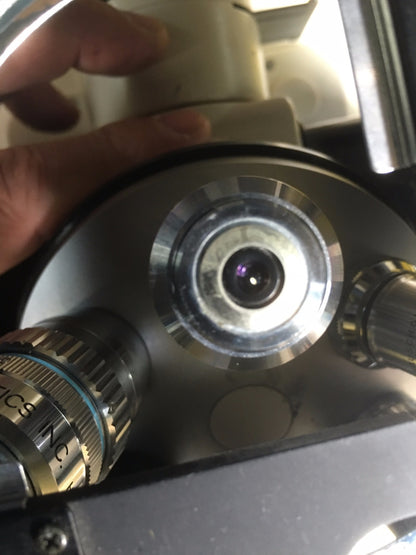 NIKON DIAPHOT 300 INVERTED PHASE CONTRAST FLUORESCENCE MICROSCOPE & POWER SUPPLY