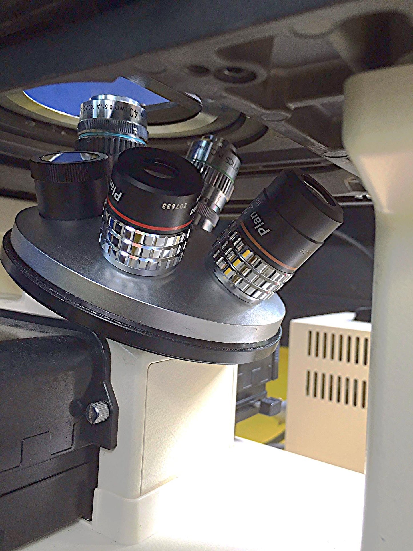 NIKON DIAPHOT 300 INVERTED PHASE CONTRAST FLUORESCENCE MICROSCOPE & POWER SUPPLY