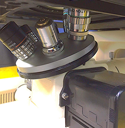 NIKON DIAPHOT 300 INVERTED PHASE CONTRAST FLUORESCENCE MICROSCOPE & POWER SUPPLY