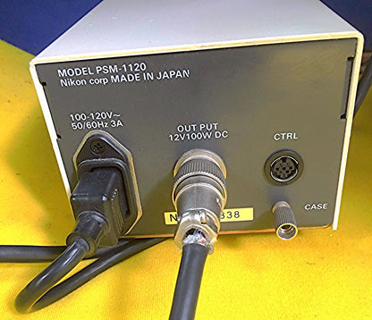 NIKON DIAPHOT 300 INVERTED PHASE CONTRAST FLUORESCENCE MICROSCOPE & POWER SUPPLY