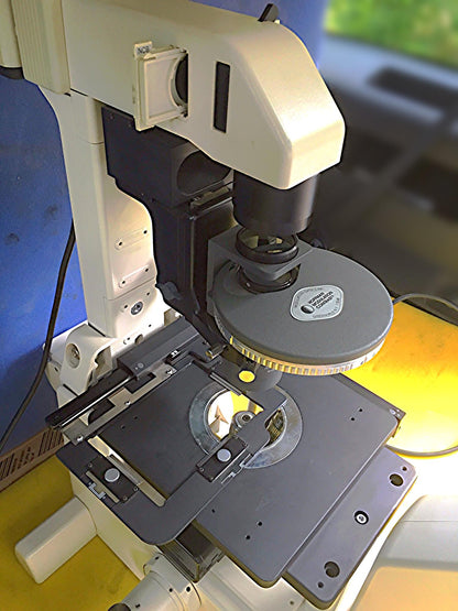 NIKON DIAPHOT 300 INVERTED PHASE CONTRAST FLUORESCENCE MICROSCOPE & POWER SUPPLY