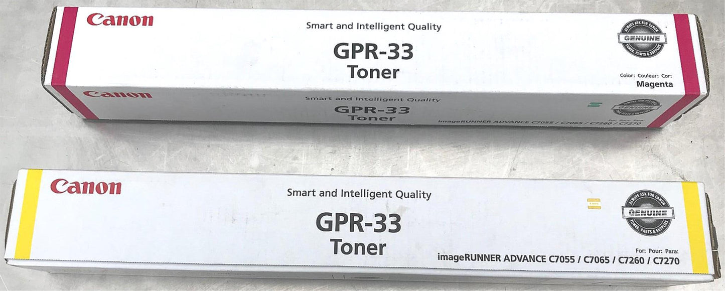 3CANON imageRUNNER ORIGINAL GPR33 BLACK YELLOW MAGENTA TONER C7065 55 75 6255 65
