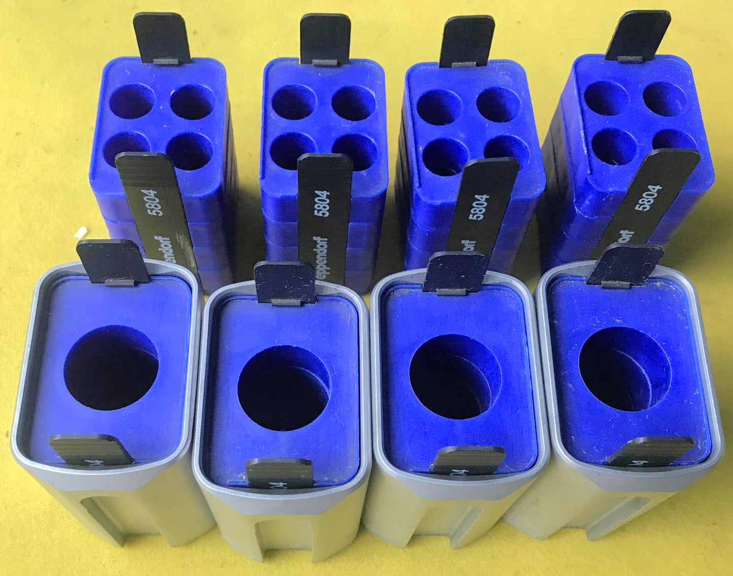 EPPENDORF RECTANGULAR BUCKETS & 5804 ADAPTERs for A-4-44 ROTOR FREE SHIP