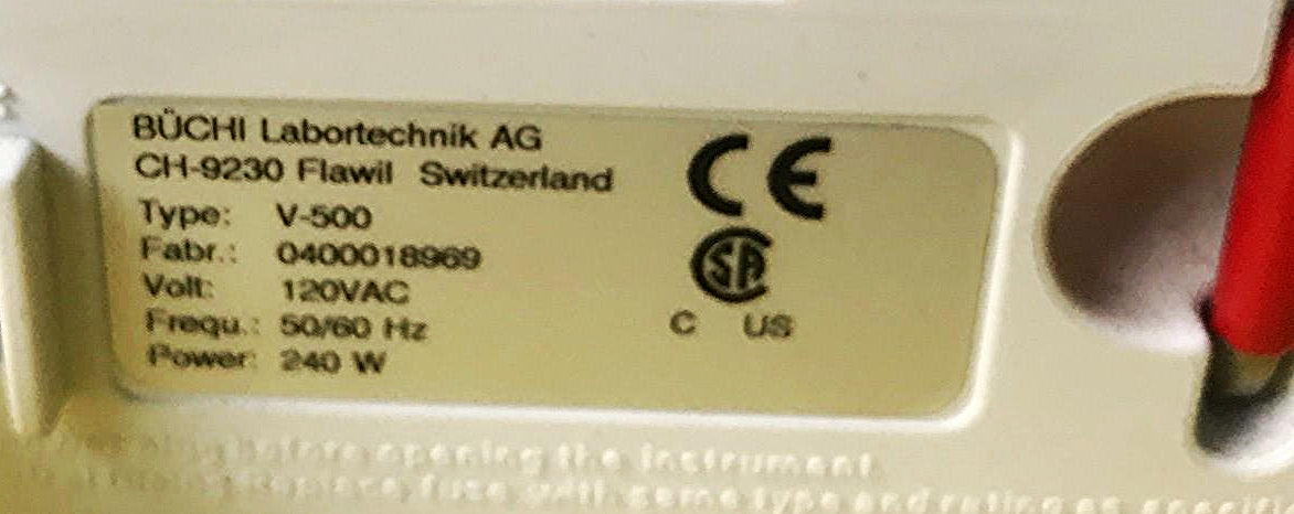 BUCHI VAC V-500 Vacuum Pump Diaphragm V500 33 Mbar PERFECT WATCH VIDEO FREE SHIP