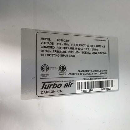 TURBO AIR TGIM-23W GLASS DOOR ICE BAG MERCHANDISER FREEZER TESTED 100% FREESHIP