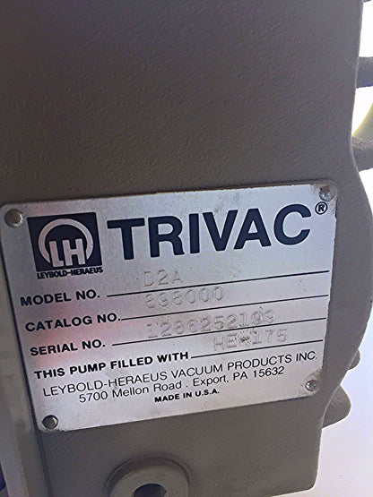 EDWARDS TWOSTAGE D2A TRIVAC VACUUM PUMP 2.2 CFM 1x10-3 Torr WATCH VIDEO FREESHIP
