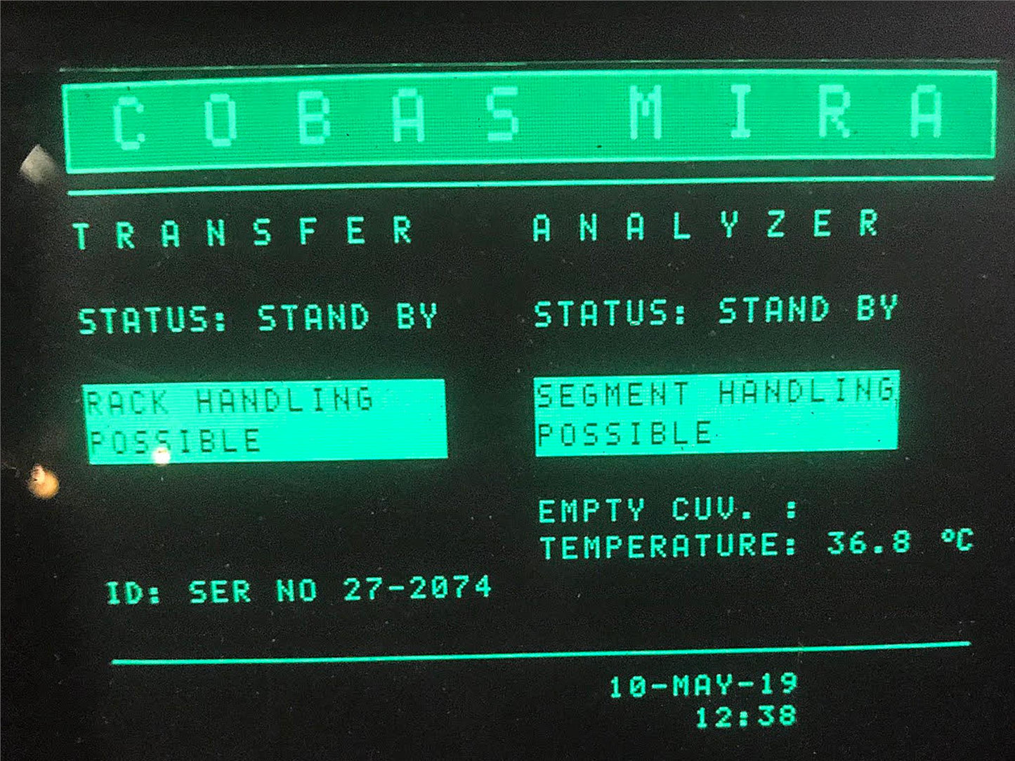 ROCHE COBAS MIRA S CHEMISTRY ANALYZER 90 DAY WARRANTY FREE SHIP