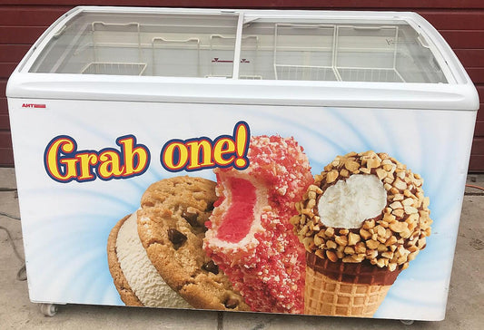 AHT RIO S125 GLASS DOOR ICE CREAM DISPLAY MERCHANDISER FREEZER 100%TESTFREESHIP