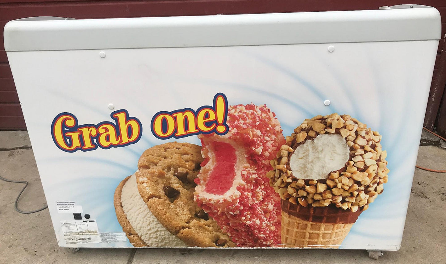 AHT RIO S125 GLASS DOOR ICE CREAM DISPLAY MERCHANDISER FREEZER 100%TESTFREESHIP