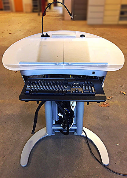 KI WHARTON LECTERN HEIGHT ADJUST PODIUM MOBILE CART DRAWER WATCH VIDEO FREESHIP
