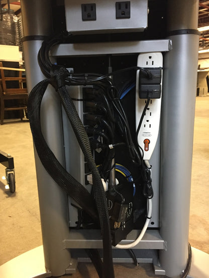 KI WHARTON LECTERN HEIGHT ADJUST PODIUM MOBILE CART DRAWER WATCH VIDEO FREESHIP