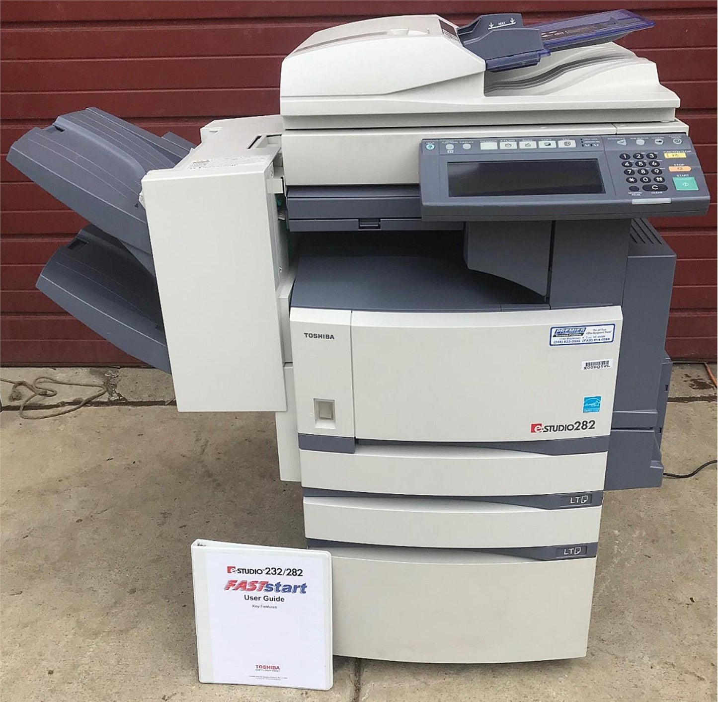 TOSHIBA e-STUDIO 282 HIGH VOLUME COLOR PRINTER COPIER FREE SHIP BUSINESS w/ DOCK