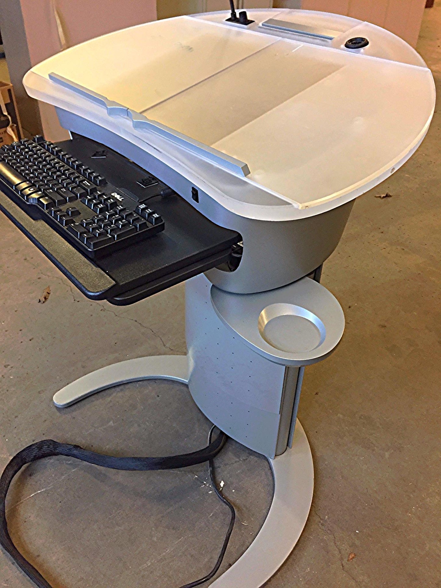 KI WHARTON LECTERN HEIGHT ADJUST PODIUM MOBILE CART DRAWER WATCH VIDEO FREESHIP