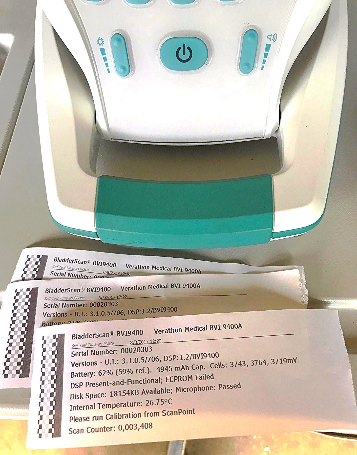 VERATHON BVI9400 BLADDER VOLUME SCAN 3D ULTRASOUND TRANSDUCER BATTERY WATCHVIDEO