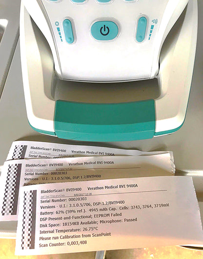 VERATHON BVI9400 BLADDER VOLUME SCAN 3D ULTRASOUND TRANSDUCER BATTERY WATCHVIDEO