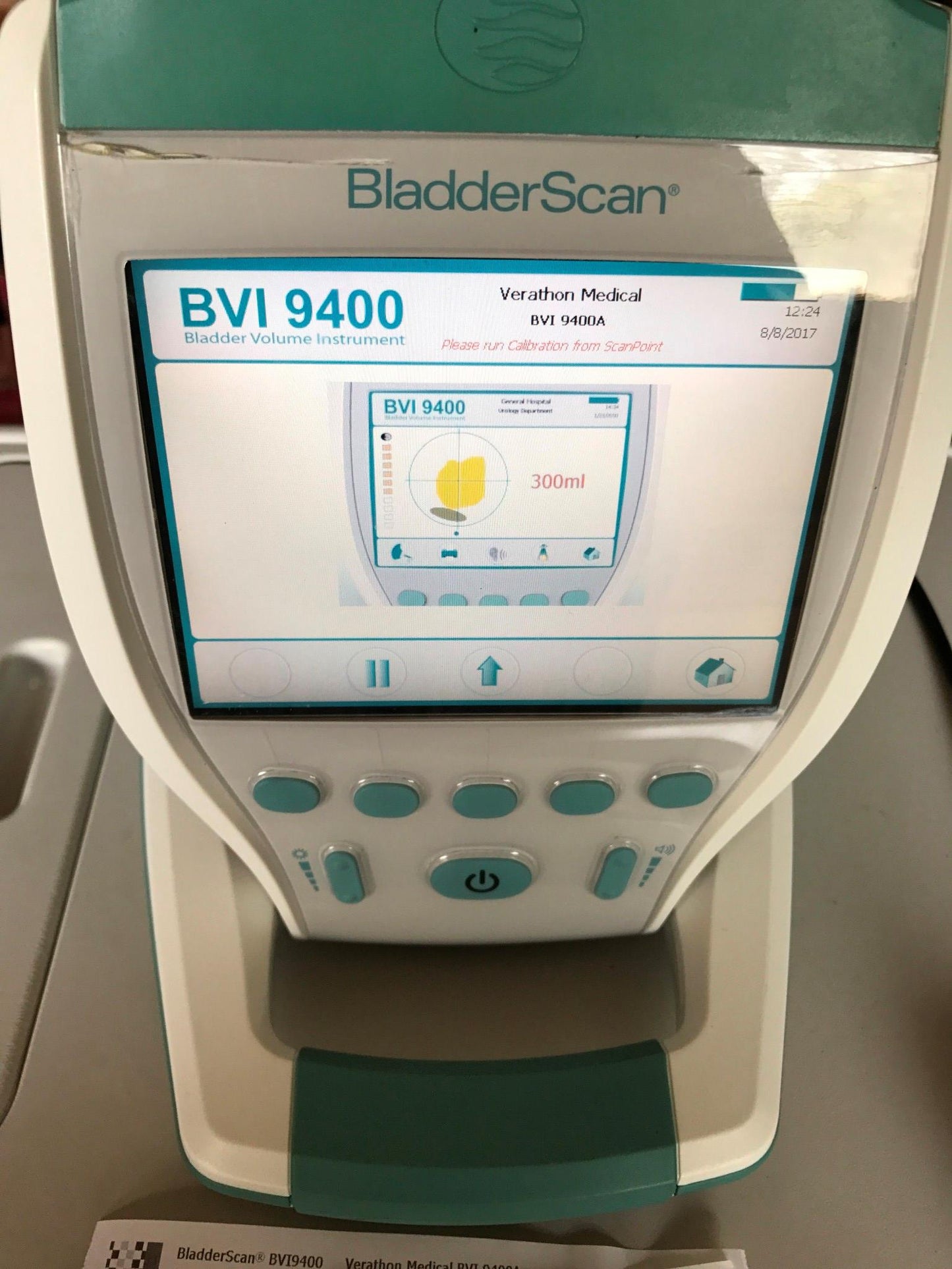 VERATHON BVI9400 BLADDER VOLUME SCAN 3D ULTRASOUND TRANSDUCER BATTERY WATCHVIDEO