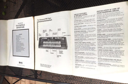 HAMMOND 820 ORGAN with ORIGINAL BENCH & MANUAL WATCH VIDEO OF THIS UNIT WORKING