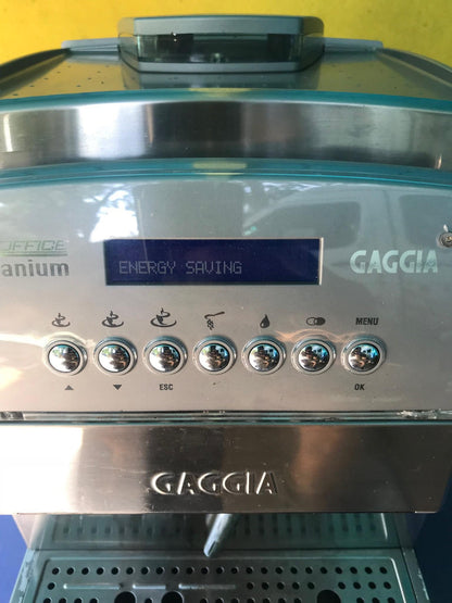 GAGGIA OFFICE TITANIUM SUPER AUTOMATIC ESPRESSO COFFEE MACH WATCH VIDEO FREESHIP