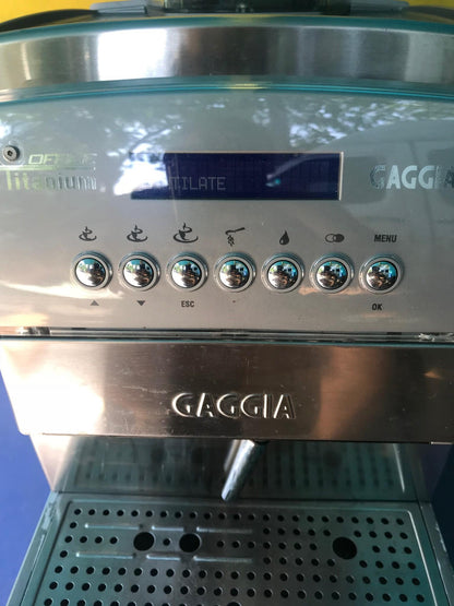 GAGGIA OFFICE TITANIUM SUPER AUTOMATIC ESPRESSO COFFEE MACH WATCH VIDEO FREESHIP