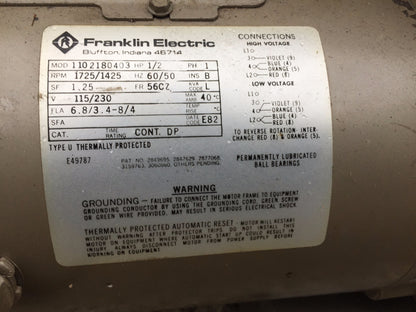 EDWARDS TWO STAGE E2M8 TRIVAC 8 VACUUM PUMP with ITC-20 INLET CATCHPOT FREE SHIP