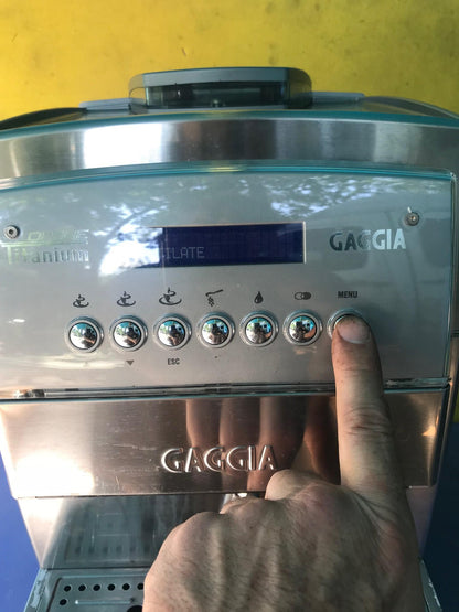 GAGGIA OFFICE TITANIUM SUPER AUTOMATIC ESPRESSO COFFEE MACH WATCH VIDEO FREESHIP