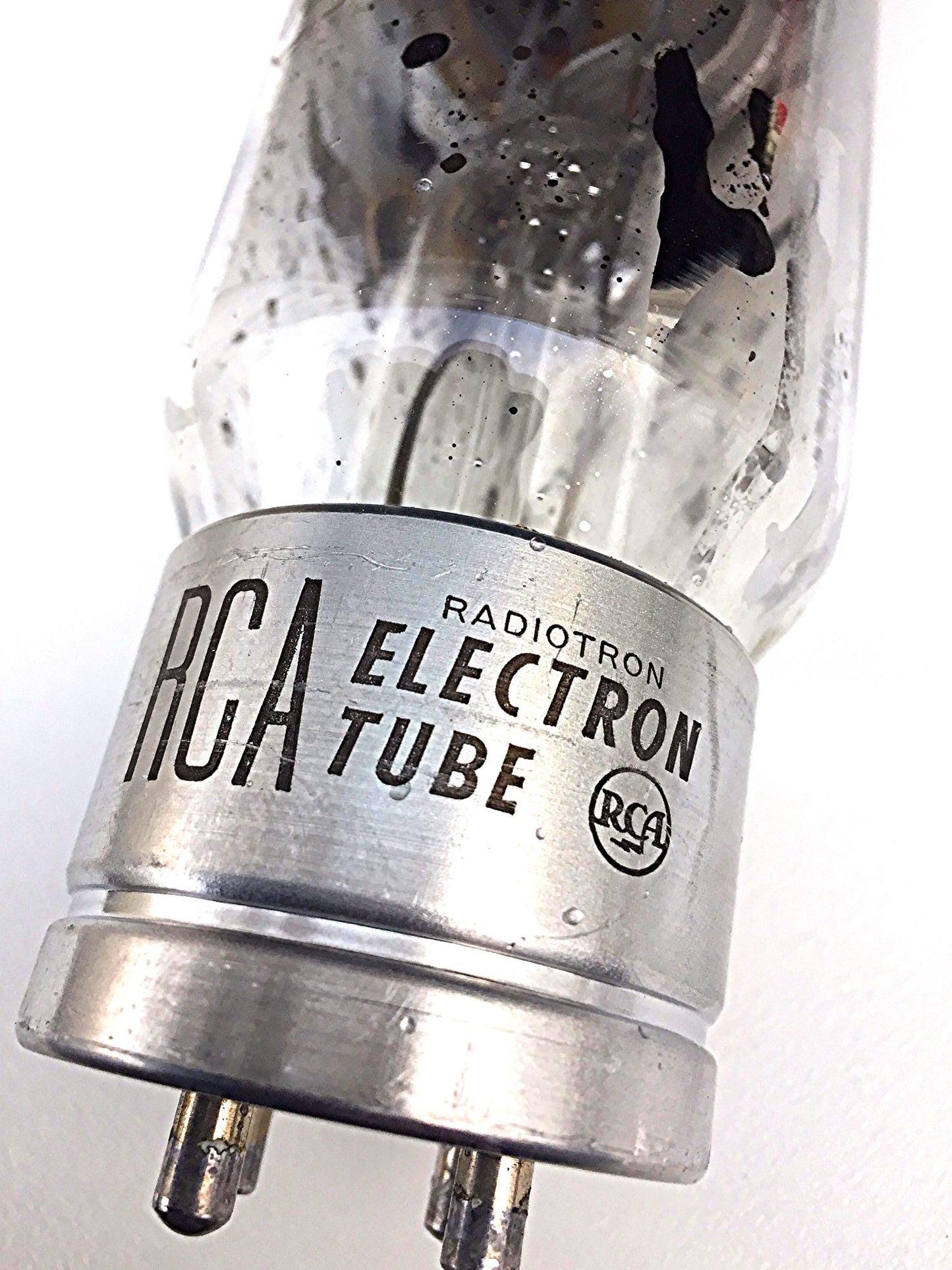 2 MILITARY RCA 872A VAPOR TYPE ELECTRON RADIOTRON VACUUM TUBES & PIN TUBE SOCKET